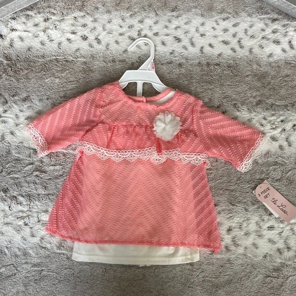 NWT! Little Lass floral set girls 18-24 months pastel pink lovecore garden party - Picture 3 of 13
